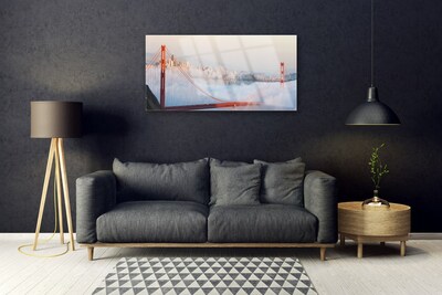 Quadro in vetro Architettura cloud Bridge