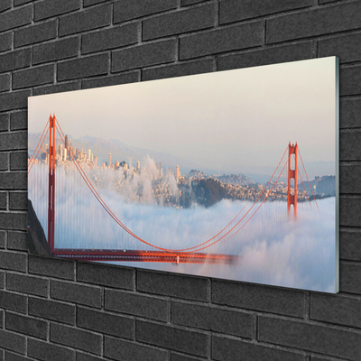 Quadro in vetro Architettura cloud Bridge