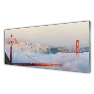 Quadro in vetro Architettura cloud Bridge