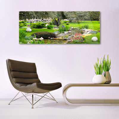 Quadro in vetro Giardino Albero Fiori Natura