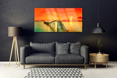 Quadro in vetro Architettura del mare a ponte