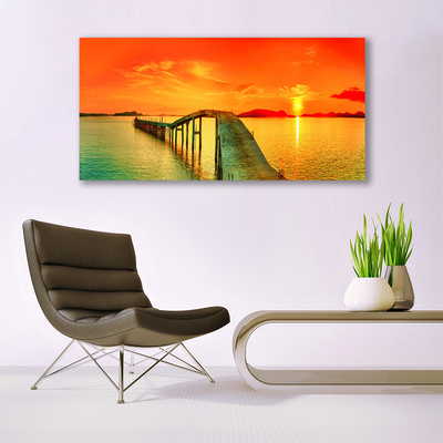 Quadro in vetro Architettura del mare a ponte