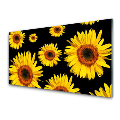 Quadro vetro Girasoli Natura Pianta