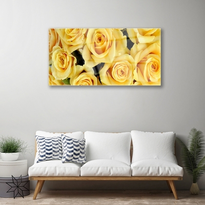 Quadro in vetro Rose Fiori Pianta