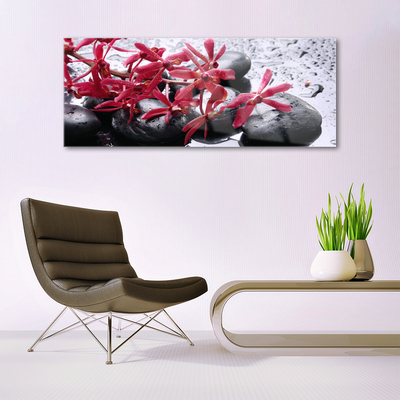 Quadro in vetro Pietre di fiori d'arte