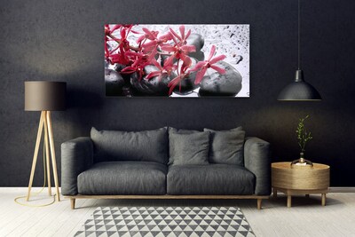 Quadro in vetro Pietre di fiori d'arte