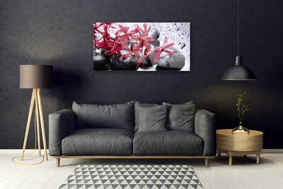 Quadro in vetro Pietre di fiori d'arte