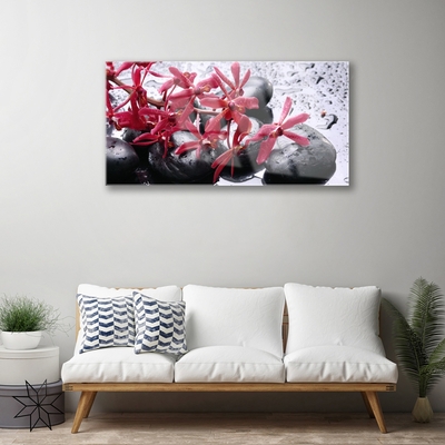 Quadro in vetro Pietre di fiori d'arte