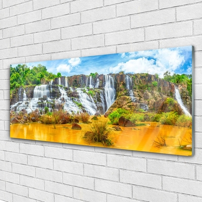 Quadro vetro Cascata Albero Natura