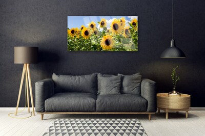 Quadro di vetro Pianta di girasole