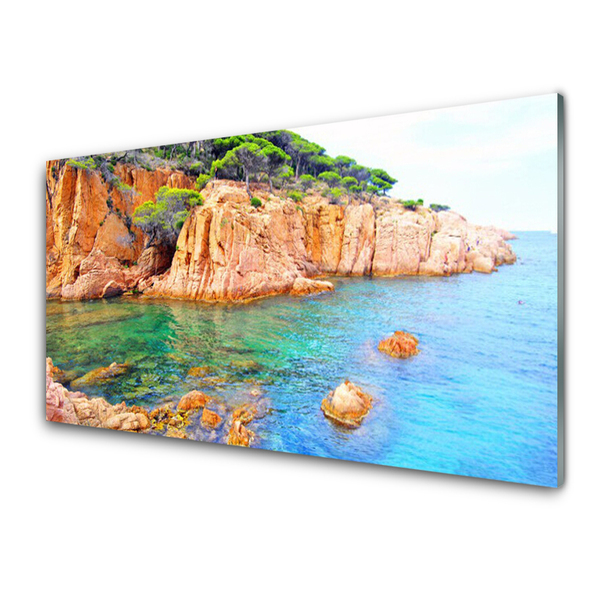 Quadro in vetro Rocce Mare Paesaggio