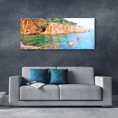 Quadro in vetro Rocce Mare Paesaggio