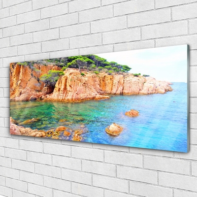 Quadro in vetro Rocce Mare Paesaggio