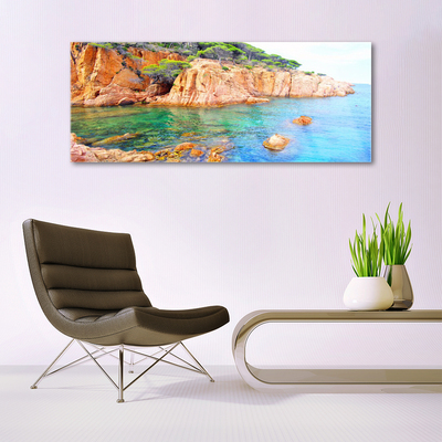 Quadro in vetro Rocce Mare Paesaggio