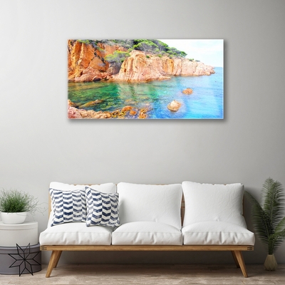 Quadro in vetro Rocce Mare Paesaggio