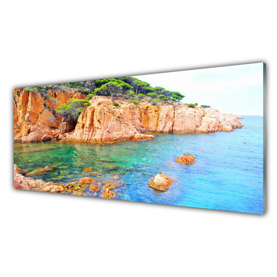 Quadro in vetro Rocce Mare Paesaggio