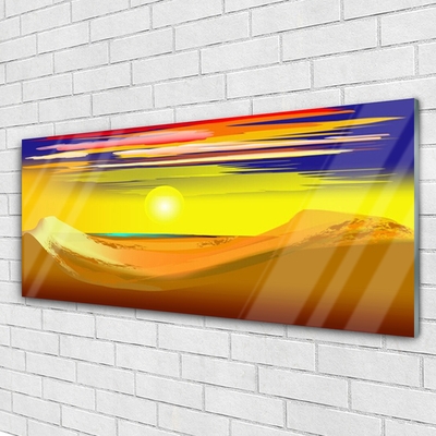 Quadro vetro Desert Sun Art