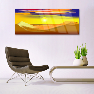 Quadro vetro Desert Sun Art