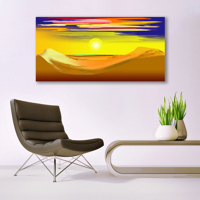 Quadro vetro Desert Sun Art