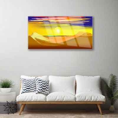 Quadro vetro Desert Sun Art