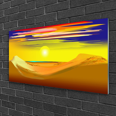 Quadro vetro Desert Sun Art