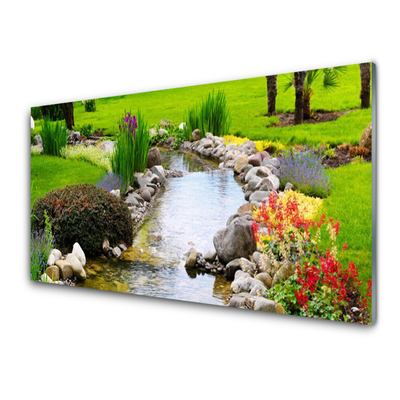 Quadro vetro Giardino Lago Natura