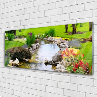 Quadro vetro Giardino Lago Natura