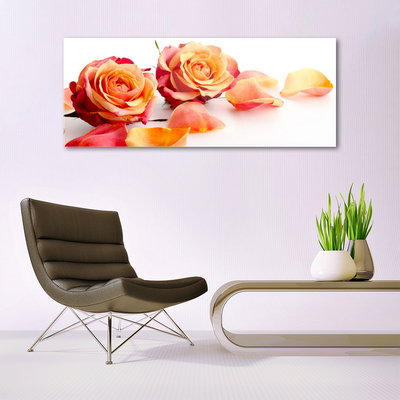 Quadro vetro Rose Fiori Pianta