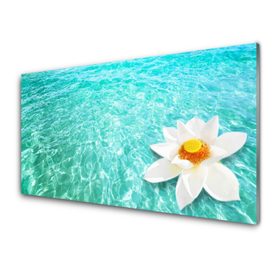 Quadro di vetro Arte dei fiori d'acqua