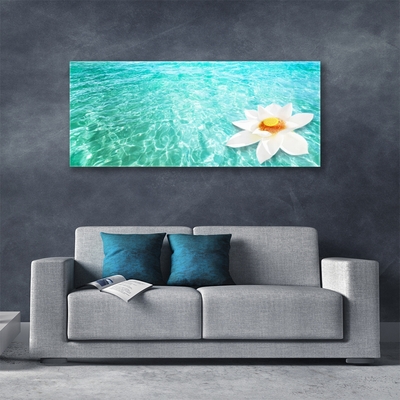 Quadro di vetro Arte dei fiori d'acqua