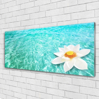 Quadro di vetro Arte dei fiori d'acqua