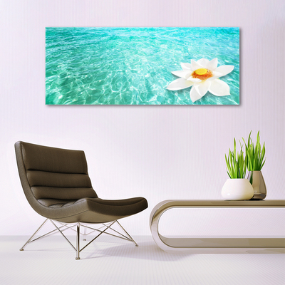 Quadro di vetro Arte dei fiori d'acqua