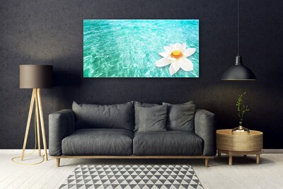 Quadro di vetro Arte dei fiori d'acqua