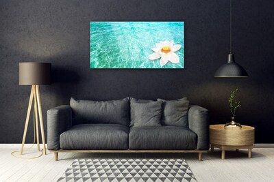 Quadro di vetro Arte dei fiori d'acqua