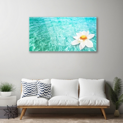 Quadro di vetro Arte dei fiori d'acqua