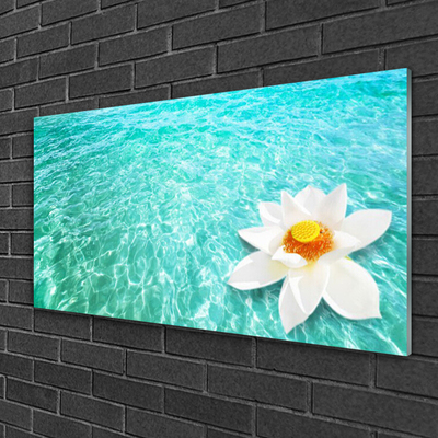 Quadro di vetro Arte dei fiori d'acqua