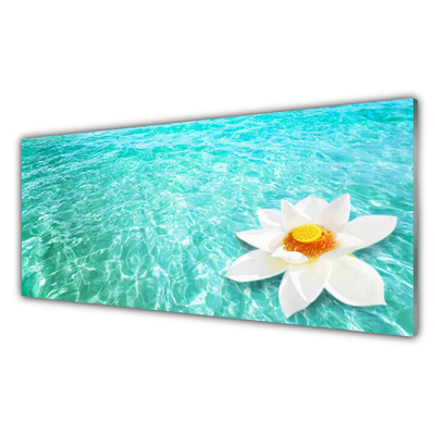 Quadro di vetro Arte dei fiori d'acqua