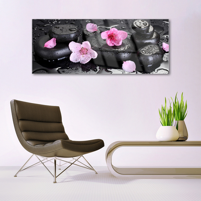 Quadro su vetro Pietre di fiori d'arte