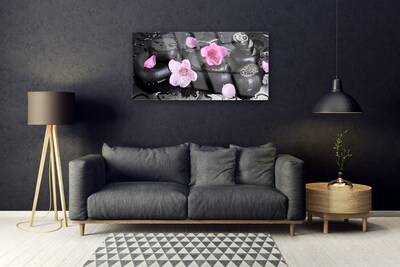 Quadro su vetro Pietre di fiori d'arte