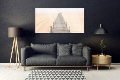 Quadro in vetro Architettura del ponte di sabbia