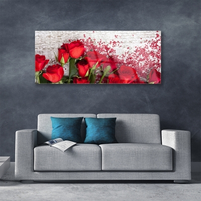 Quadro su vetro Rose Fiori Pianta