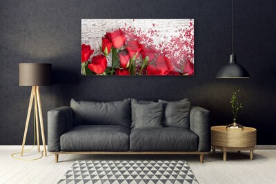 Quadro su vetro Rose Fiori Pianta