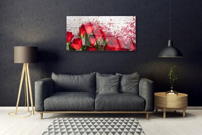 Quadro su vetro Rose Fiori Pianta