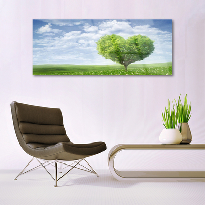 Quadro di vetro Albero del cuore Natura