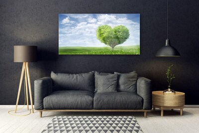 Quadro di vetro Albero del cuore Natura