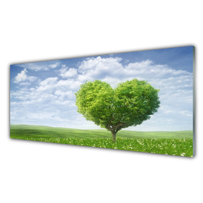 Quadro di vetro Albero del cuore Natura