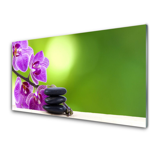 Quadro vetro Orchidee Fiori Verdi