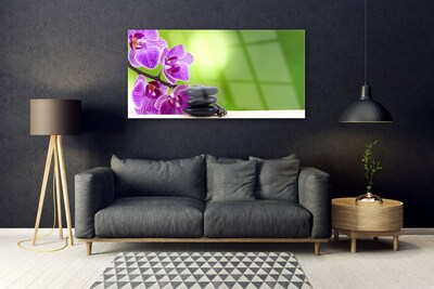 Quadro vetro Orchidee Fiori Verdi