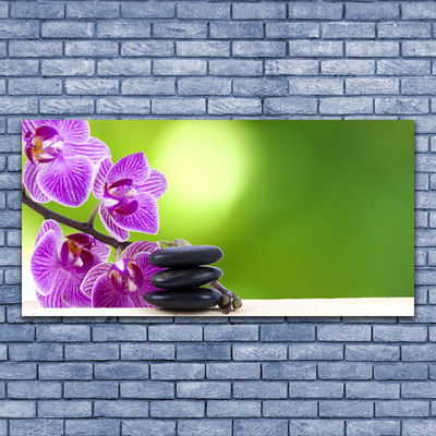 Quadro vetro Orchidee Fiori Verdi