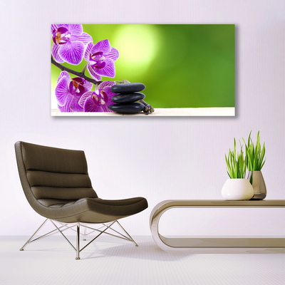 Quadro vetro Orchidee Fiori Verdi